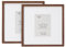 Framelane Set of 2 Bilderrahmen 30x30 - FSC-Zertifiziertes Holzbilderrahmen Dunkelbraun Aus Eichenholz, Mit Passepartout, Kratzfestes & Bruchsicheres Acrylglas, Für Wandmontage Hoch- Oder Querformat