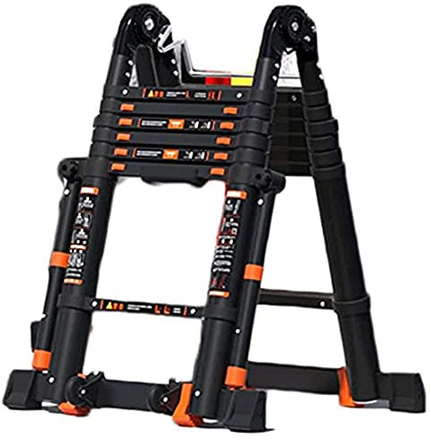 Stepladders Portable Queiting Multi-Purpose Aluminium Telescopic Ladder Extendable Portable Folding Ladder A Frame (Size : 3.9M+3.9M(12.7FT))