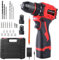 Perceuse Visseuse Sans Fil 16.8V, Visseuse Devisseuse Sans Fil avec 2 Batteries 2.0Ah, 45Nm Moteur Sans Balais, avec LED Perceuse Percussion Sans Fil, 21+1 Réglages de Couple, 2 Vitesses