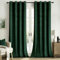 Woaboy Samtvorhänge Verdunkelungsvorhang Gardinen Samt mit Ösen Blickdicht für Wohnzimmer Blackout Curtains Thermovorhang Schalldämmend Schlafzimmer 2er Set 140x225cm (B x H) Tannengrün