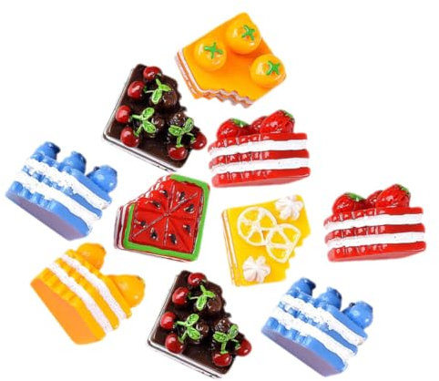MUSISALY 10St Kuchenharzzubehör puppenhaus Essen Miniatur Kleidungsverzierungen Basteln mit Flatback-Perlen Miniaturen Miniature Food House Decoration Mini-Hausverzierung Mini-Essen Plastik