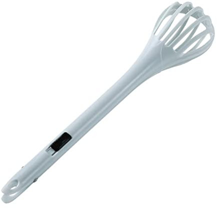 TYUIOKJU Batidor de huevos multifuncional para cocina, pinzas manuales para batir huevos, cuchara batidora de huevos, utensilios de cocina, clips de ensalada (gris)