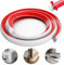 Moulure flexible en quart de rond de 99,1 cm - Moulure en caoutchouc de 1,27 cm - Garniture d'angle autocollante pour bord de mur, base d'escalier, d'armoire, comptoir