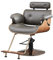 Professioneller hydraulischer Friseurstuhl mit klassischem Leder, um 360 Grad drehbar, höhenverstellbar, ideal für Salon, Schönheit, Tattoo, Friseure, Rasur, stilvolles graues Design
