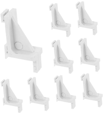 ROMISBABA 10stücke Kunststoff Gefrierschrank Regalhalter Clips Verstellbare Regalstütze Für Kühlschrank Widerstandsfähige Kunststoffklemme Zur Platzoptimierung Bei Gefrier Kühlschränken