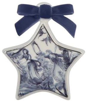 Baci Milano decorazioni di Natale Stella piatta in porcellana collezione Versailles