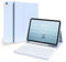 ZKTUYU Custodia con tastiera per iPad 11 generazione A16/10 generazione (11/10,9 pollici, 2025/2022), illuminazione a 7 colori, tastiera Bluetooth QWERTZ con portapenne, cover posteriore in TPU