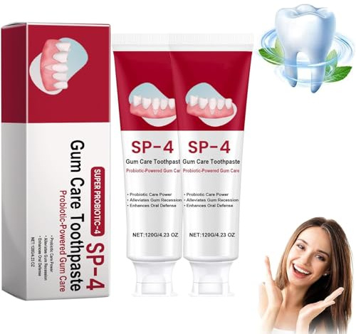 Sp-4 Probiotische Zahnpasta,Sp-4 Zahnpasta Whitening,Zahnpasta Weiße Zähne,Atem Zahnpasta,Whitening Entfernt Flecken,Komplette Zahnpflege (2)