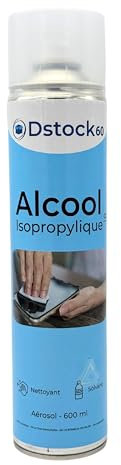 DSTOCK60 - Alcool isopropylique 99° aérosol – 600ml – Parfait comme nettoyant, solvant et dégraissant