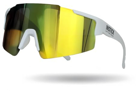 INSTICK Schnelle Brille – Fahrradbrille, Sonnenbrille für Damen & Herren, verspiegelte Gläser (Kat. 3), leichte Sportbrille ideal für Radfahren, Laufen & Wandern