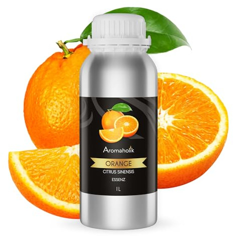 Premium reines natürliches Orangenöl – 100 % pures ätherisches Öl, BIO, organisch – zur Herstellung ätherischer Öle, Kerzen, Seifen, DIY – Orange Essence 1L, Aromaholik