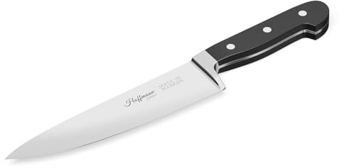Hoffmann Chefmesser 21 cm – handgeschmiedetes Kochmesser aus X50CrMoV15, gefertigt in Solingen, ergonomischer POM-Griff, rostfrei, Küchenmesser, Fleischmesser