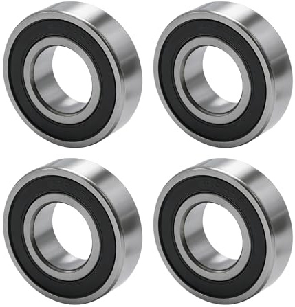 Ollanoos 4 Stück 6004-2RS Kugellager 20x42x12mm, Robuste Kugellager mit beidseitiger Dichtung, Für Industrie, Motor, Fahrzeug