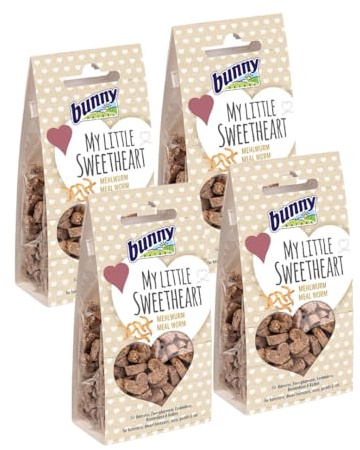 Bunny Nature My Little Sweetheart - Mehlwurm | 4er Pack | 4 x 30 g | Ergänzungsfuttermittel für Nager