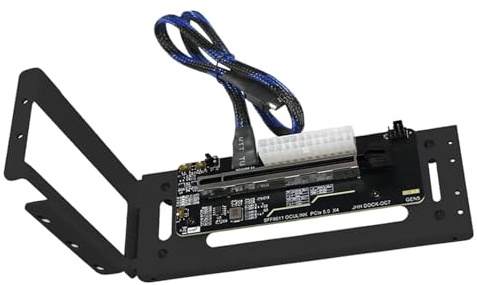 Luwecf External Graphics Card Laptop External Graphics Card Gaming Dock Stand Bracket Adapter Metal Construction Suitable for Laptop Upgrade Gami, Black