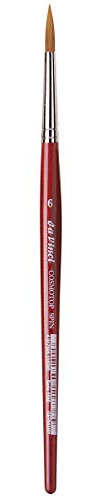 Da Vinci 5580 Series Water Colour Brush, 6, Wood, Red, Size 6