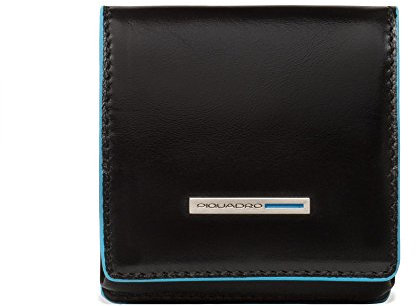 Piquadro PU2634B2 Geldbörse, Kollektion Blau Square, Schwarz, 8 cm