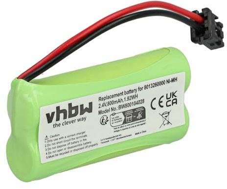 vhbw Akku Ersatz für 2SN-AAA65H-S-J1 | 2SN-AAA70H-S-J1, 2SNAAA65HSJ1, 2SNAAA70HSJ1 für schnurlos Festnetz Telefon (800 mAh, 2,4 V, NiMH)
