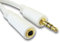 C4A® White 10m 3.5mm Headphone Extension Lead/Gold Plated Jack Audio Cable (10 Metre)