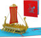 LIN17078, POP UP Karte Schiff, POP UP Karte Boot, 3D Grußkarten Schiff Boot Segel Drachenboot Wikingerschiff, N118