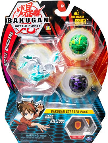 Bakugan Starter Pack 3er-Pack Haos Nillious, Sammel-Actionfiguren, ab 6 Jahren