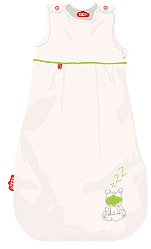 4 Jahreszeiten Kinderschlafsack in 3 Größen & vielen süßen Designs - Atmungsaktiver Schlafsack für einen erholsamen Schlaf mit Zizzz (70cm (0-6 M), Frog)