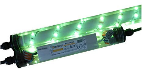 Led Gabionen Licht Beleuchtung LED 2x0,70m länge 360° Farbe grün Außenbeleuchtung Steinmauer Garten Anschluß 230 Volt über offene Kabelenden