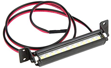 RC Auto Licht LED Dach Lichter, Mini 12 LED Light Bar Dach Lampe Fit für Scx10 1/10 4WD Crawler(schwarz)