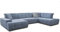Cavadore Wohnlandschaft Mistrel mit verstellbaren Kopfteilen / U-Form Sofa mit leichter Fleckentfernung dank Soft Clean / Geeignet für Haushalte mit Kindern, Haustieren /343 x 77 x 228 / blau