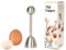 Eieröffner Egg Topper Edelstahl 14.5 cm für hart und weich gekochte für Zuhause Küche (Silver)