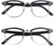 CGID 50er Jahre Retro Nerd Brille Halbrahmen Hornbrille Stil Rockabilly Streberbrille
