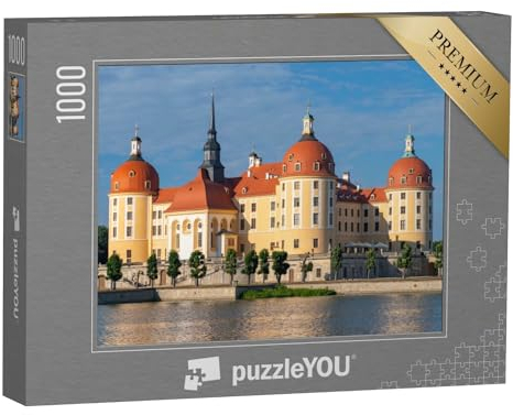 puzzleYOU: Puzzle 1000 Teile „Barockschloss Moritzburg in der Nähe von Dresden, Sachsen“ – aus der Puzzle-Kollektion Burgen