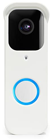 Silicone Skin Case Cover Sun Glare, UV & Weather Protection Skins Cover Compatible with Blink Video Doorbell - White (1 Pack)