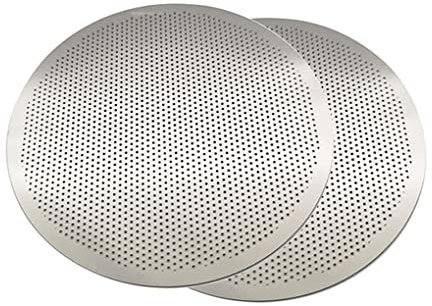 Amindz 2 Pezzi Filtri da Caffè Acciaio Inossidabile,Gocciolatore Riutilizzabile del Caffè,Filtri da Caffè Lavabili Mesh,Filtri di Ricambio per Macchine da Caffè