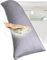 Traumreiter Seitenschläferkissen mit Bezug Baumwolle, Memory Foam Kissen Visco Gel Professional für Seitenschläfer, ca. 140x40 langes Lagerungskissen Erwachsene Side Sleeper Body Pillow (Blei Grau)