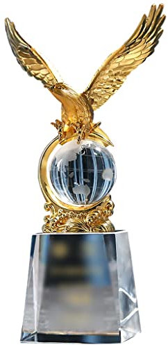 Trofeo Trofeo Personalizzabile Trofeo Personalizzato Aquila Bronzo Argento Oro, Souvenir dei Campioni di Cristallo Trasparente Alto, Premio Impresa Eccezionale Dipendente