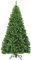 COSTWAY 225cm Künstlicher Weihnachtsbaum, Tannenbaum mit Klappsystem, Christbaum 1346 Spitzen PVC Nadeln, Kunstbaum Weihnachten mit Metallständer, grün