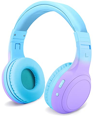 JYPS Kabellose Kopfhörer für Kinder, Bluetooth-Kopfhörer für Kinder mit 85 dB/94 dB Lautstärkebegrenzung für Jungen und Mädchen, kabellos/kabelgebunden, für Kinder ab 2 Jahren, mit Mikrofon