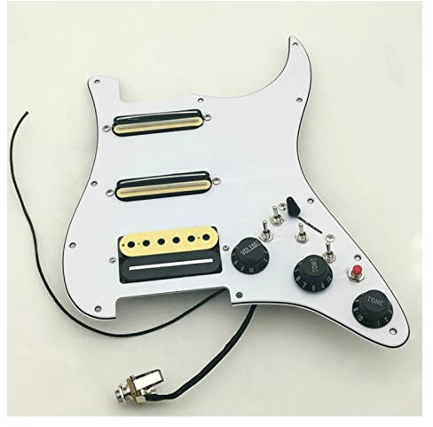 Prewired Schlagbrett SSH Prewired Loaded Strat Pickguard High Output Pickups 4 Single Cut Konverter Für Fender-Gitarre
