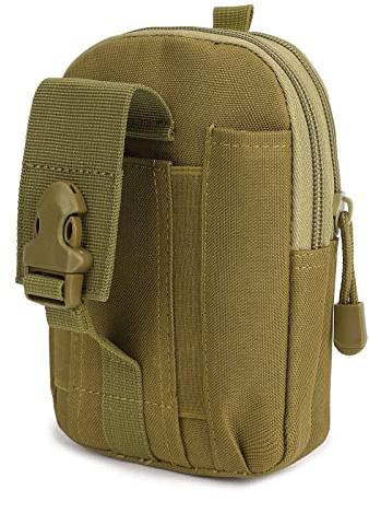 Long Keeper Hüfttasche Taktisch EDC Pouch, Nylon Gürteltasche Taktisch Molle Tasche Handy Handytasche Outdoor Beutel für Camping Wandern Reise