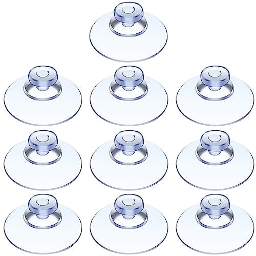 10 Pièces Ventouse,Ventouse Table en Verre,Mini Ventouse,Ventouses Transparentes,Petites Ventouses,pour Variété Surfaces Lisses,Verre,Carrelage,Salle de Bain,Cuisine,en PVC,Sans Crochet (20mm)