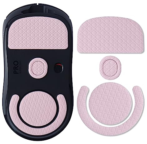 Mouse Feet Stickers 2 Stück Passend für Logitech G PRO X Superlight Gaming Maus 3D Konvex Reduziert Reibung auf Gleitfüße PTFE Material Rosa Professionelle Mäuse Upgrade Kit