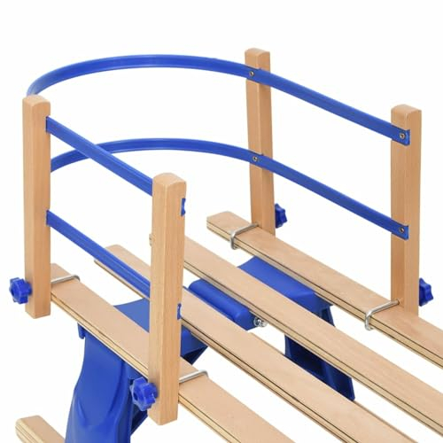 Homgoday Rückenlehne für Schlitten Holzschlitten Schlitten Schneeschlitten Rodelschlitten Kinderschlitten Schlitten Sperrholz Blau