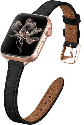 Raradev Armband Kompatibel mit Apple Watch Armband 42mm 41mm 40mm 38mm 44mm 45mm 46mmm, Leder Band für iWatch Series 11 10 9 8 7 6 5 4 3 2 1 SE