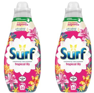 Surff Liquid Detergent 648ml 24w - Tropical Lily - Clean Your Clothes With An Uplifting Fragrance From Surff Liquid Detergent - Pack of 2 x 648ml