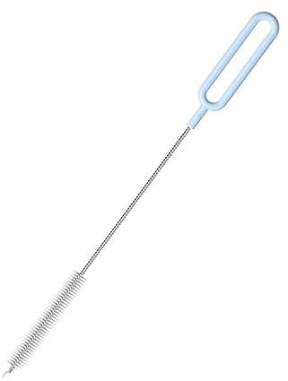 COLLBATH 5pcs Nylon Bottle Straw Brush Cleaning Supplies Long Handle for Milk Bottles and Sippy Cups Includes Pacifier Brush Random Color