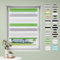 Sanfree Doppelrollo klemmfix ohne Bohren Duo Rollos für Fenster ohne Bohren Weiß-Grau-Grün B110 x H130cm-Stoffbreite 106cm Fensterrollo Klemmrollos für Fenster und Tür Sonnenschutz & Sichtschutz