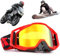 Yoihuqi Winddichte Staubdichte Motocross-Brille, Motocross Brille, SkiBrille, Dirt Bike Crossbrille (Rot)