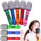 EXQUIMA 8 PCS Inflatable Microphone, Inflatable Microphone for Kids Adults, Inflatable Party Props, Pretend Play Microphone Toys Musical Instrument Party Supplies Gifts (Random Color)