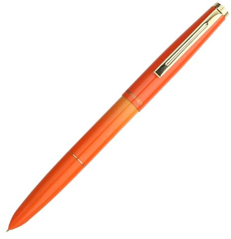 Ranvi Hero 329P Fountain Pen Extra Fine Nib 0.38mm Office Writing Ink Pen with Converter(Orange)
